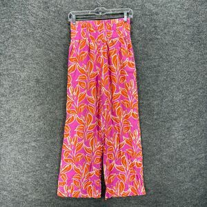 Sincerely Jules Pants Women M Medium Pink Floral High Rise Chino Flat Front